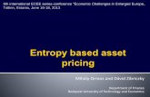 Entropy based asset pricing