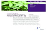 Cannabis Analysis Identification and Quantification of THC and CBD by GC/FID and GC/MS