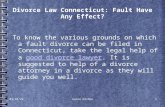 Divorce law connecticut: fault have any effect 27