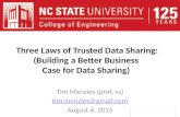 Three Laws of Trusted Data Sharing:(Building a Better Business Case for Data Sharing)
