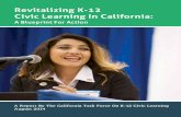 Revitalizing K12 Civic Learning in CA