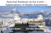 Spectral Analysis at the Limit - Applications in Radio Astronomy