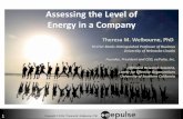Employee energy measurement and energy vs. engagement