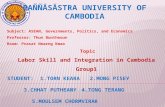Labor Skill and Integration in Cambodia