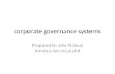 Corporate governace system