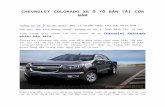 Chevrolet colorado xe ô tô bán tải của năm