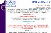 KENYATTA CONFERENCE PRESENTATION ON EDUCATION