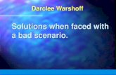 Darclee warshoff - solutions when faced with a bad scenario