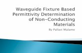 Waveguide Fixture Based Permittivity Determination of Non-Conducting Materials