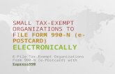File form 990 n for tax-exempt organizations