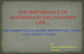 Mathematics in everyday life