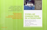Types of characters in a Literature