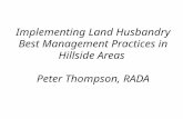 Implementing Land Husbandry Best Management Practices in Hillside Areas