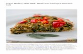 Vegan Holiday Main Dish: Mushroom-Chickpea-Hazelnut Tart