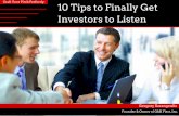 10 Tips to Grab Your Investors' Attention - And Keep It.