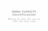 Online Forklift Certification: Making it easy to take the next step
