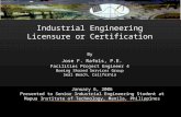 Industrial Engineering Licensure or Certification in the Philipippines