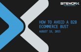 How To Avoid a B2B eCommerce Bust
