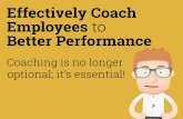 Train Managers to Coach for High Performance