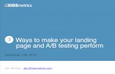 3 secrets to perfecting your landing pages and AB tests
