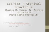 LIS 648 – Archival Practicum