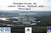 Perspectives on Lake Baikal (Russia), Lake Tahoe (USA), and Lake Khuvsgul (Mongolia).