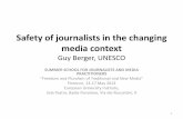 Safety of journalists in the changing media context