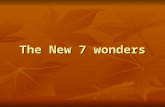 The New 7 wonders