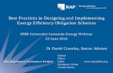 Best Practices in Designing and Implementing Energy Efficiency Obligation Schemes