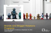Behind the Scenes: Brands and Blogger Relations Programs