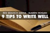 9 Tips to Write Well