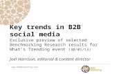 Social Media Benchmarking Report - preview of findings