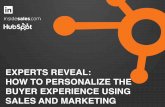 Personalize Your Buyer's Experience Using Sales and Marketing