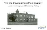 Local heritage and planning policy- Pete Boland, RTPI CPD