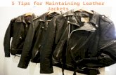 5 tips for maintaining leather jackets