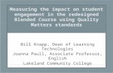 Learner Engagement, QM Standards and the Blended Course