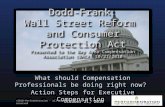 What Compensation Pros need to do about Dodd Frank NOW