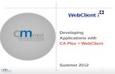Developing Apps with CA Plex + CM WebClient