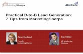 Practical Lead Generation: 7 Tips from MarketingSherpa