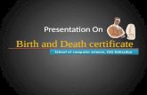 Death and birth certificate