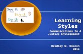 Communication Skills Learning Styles In A Justice Environment