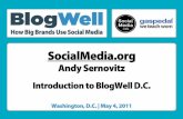 Introduction to BlogWell DC, presented by Andy Sernovitz
