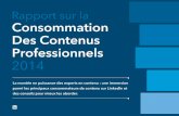 Rapport sur la Consommation Des Contenus Professionels 2014