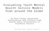 Dr Rick Fraser - Evaluating Youth Mental Health Services