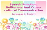 Speech function, politeness and cross cultural communication