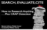 SEARCH, EVALUATE, CITE: How to Research Anything