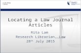 How do I locate law journal articles?