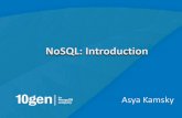 Intro to NoSQL and MongoDB