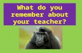 What do you remember about your teacher