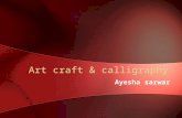 Art craft & calligraphy elementry grade